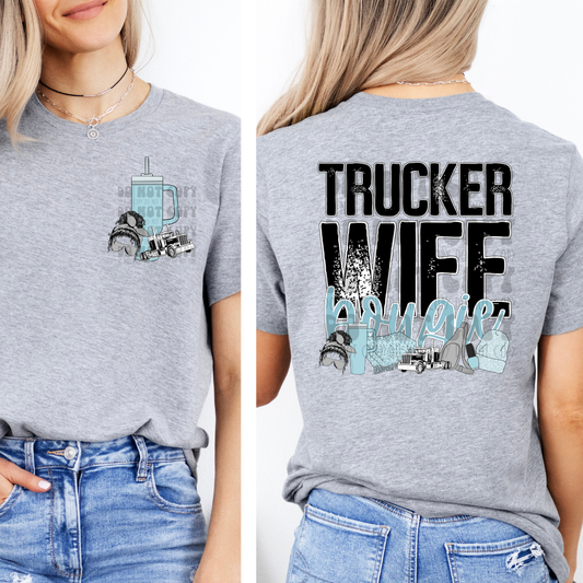 TRUCKER WIFE BOUGIE W/ POCKET - DTF TRANSFER