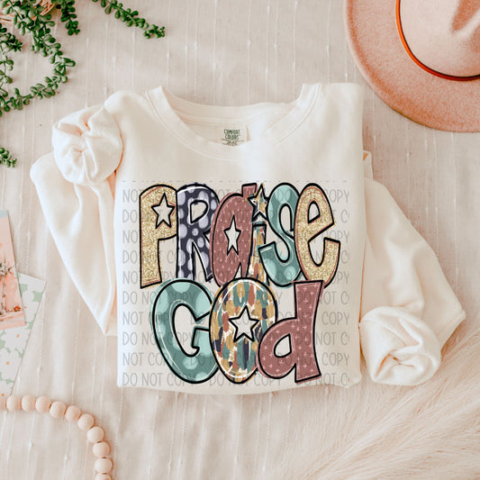 PRAISE GOD FALL DOODLE  - DTF TRANSFER