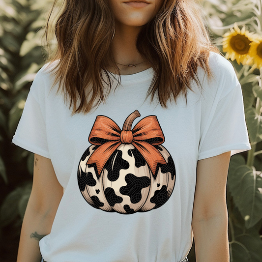 COW PRINT PUMPKIN - DTF TRANSFER