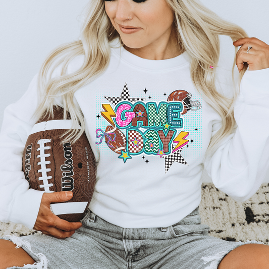 GAME DAY GROOVY FOOTBALL - DTF TRANSFER