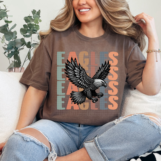EAGLES STACKED RHINESTONES - DTF TRANSFER