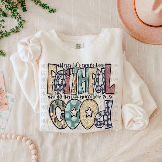 FAITHFUL SO SO GOOD FALL DOODLE  - DTF TRANSFER