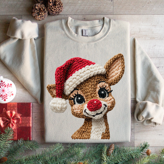 FAUX YARN RED NOSE - DTF TRANSFER