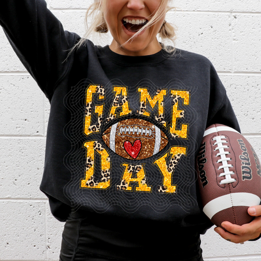 GAME DAY YELLOW LEOPARD - DTF TRANSFER