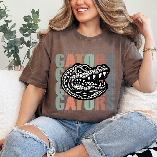 GATORS STACKED RHINESTONES - DTF TRANSFER