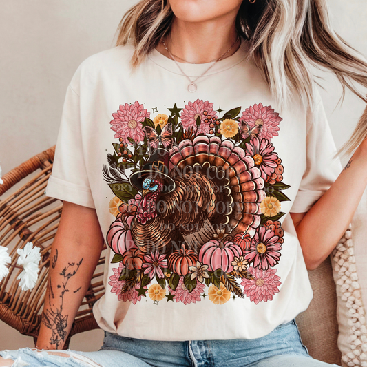 FLORAL TURKEY - DTF TRANSFER