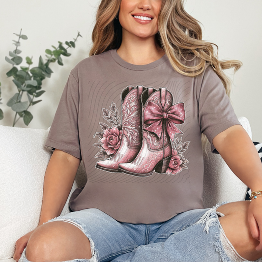 PINK COWGIRL BOOTS - DTF TRANSFER