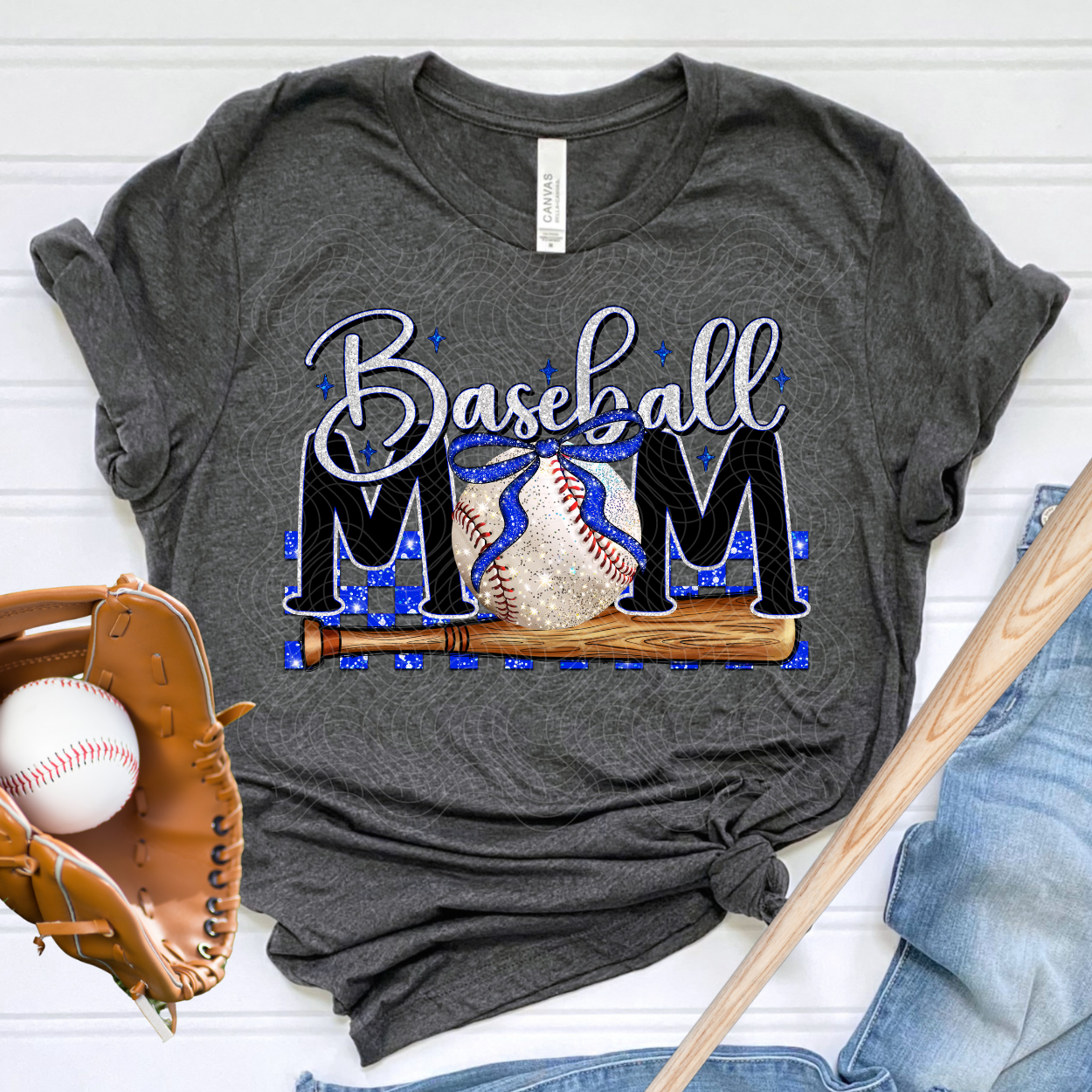 BASEBALL MOM BLUE - DTF TRANSFER