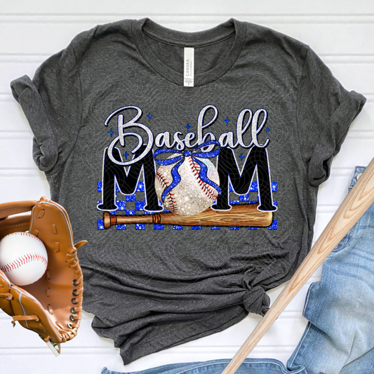 BASEBALL MOM BLUE - DTF TRANSFER