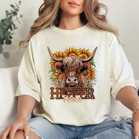 HEIFER PLEASE BROWN RHINESTONE - DTF TRANSFER