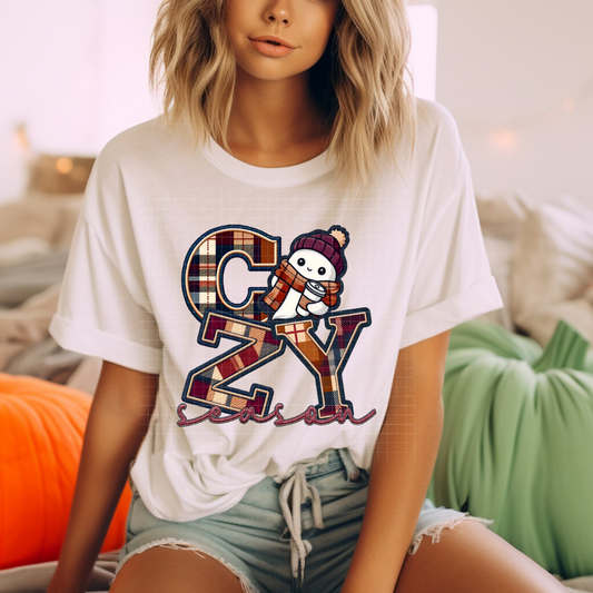 COZY SEASON SNOWMAN - DTF TRANSFER