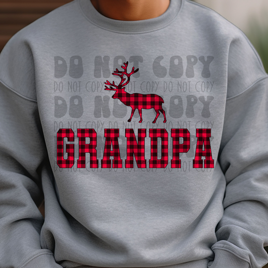 GRANDPA BUFFALO PLAID - DTF TRANSFER