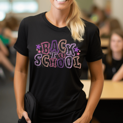 BACK TO SCHOOL - PINK - DTF TRANSFER