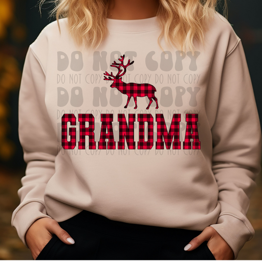 GRANDMA BUFFALO PLAID - DTF TRANSFER