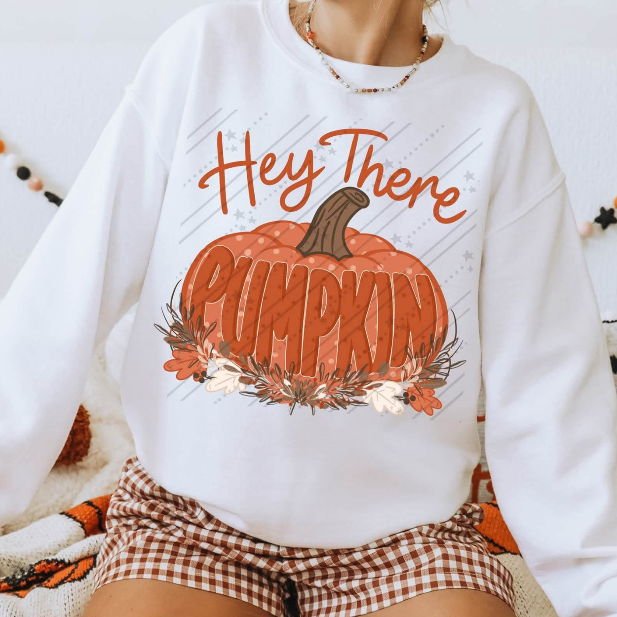 HEY THERE PUMPKIN ORANGE - DTF TRANSFER