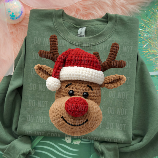 FAUX YARN REINDEER - DTF TRANSFER