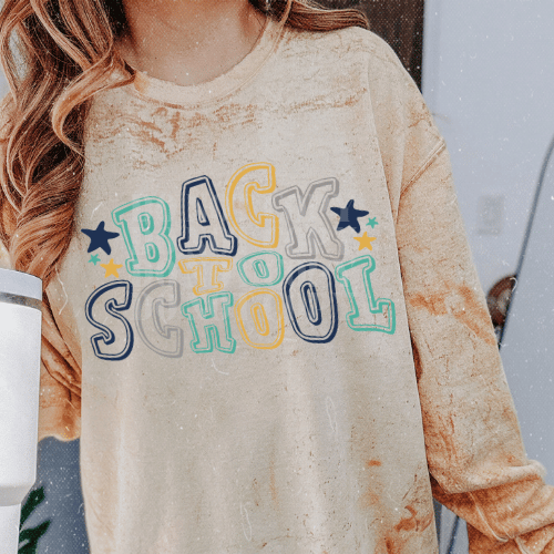 BACK TO SCHOOL - BLUE - DTF TRANSFER