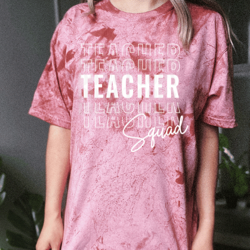 TEACHER SQUAD WHITE - DTF TRANSFER