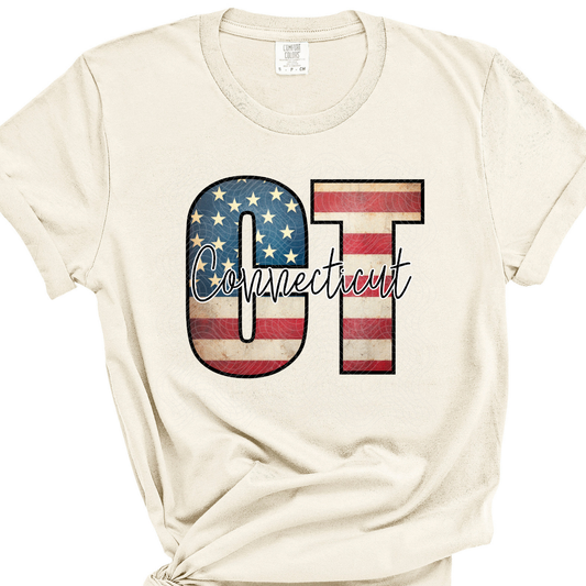 CONNECTICUT FLAG - DTF TRANSFER