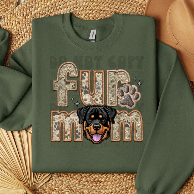 Tribal Rottweiler ROTTWEILER - FAUX EMBROIDERY - DTF TRANSFER – Our Little Tribe Transfers