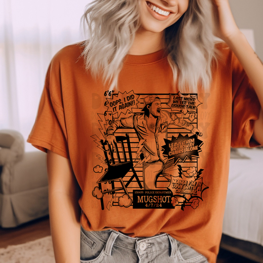 CHAIR MUGSHOT BLK - DTF TRANSFER