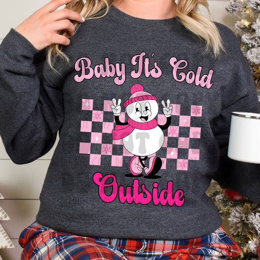 BABY ITS COLD OUTSIDE PINK - DTF TRANSFER