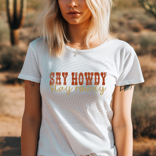 STAY ROWDY DISTRESSED - DTF TRANSFER