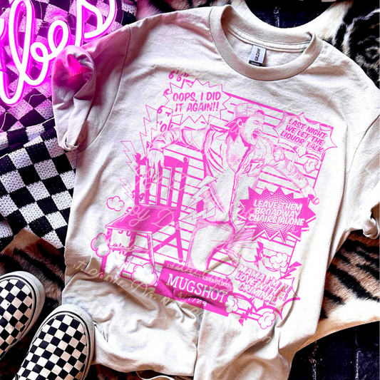 CHAIR MUGSHOT PINK - DTF TRANSFER