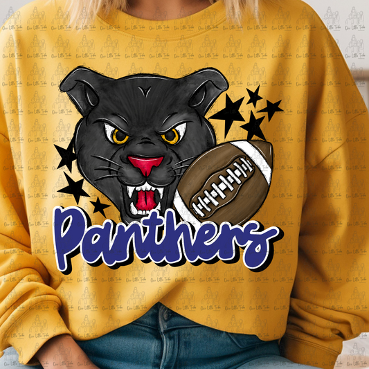 PANTHERS MASCOT FOOTBALL - DTF TRANSFER
