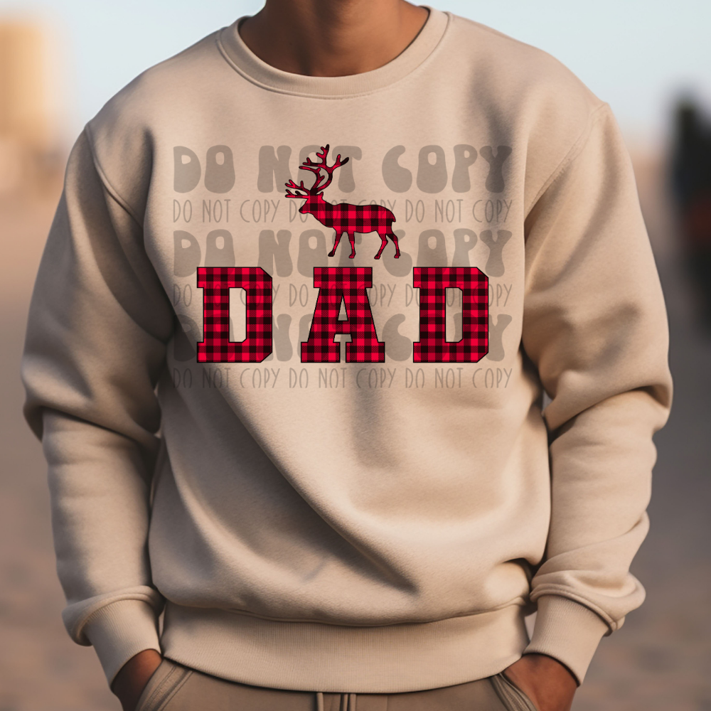DAD BUFFALO PLAID - DTF TRANSFER