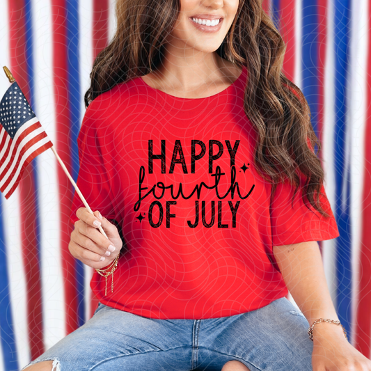 HAPPY FOURTH - DTF TRANSFER