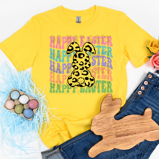 HAPPY EASTER STACKED DISTRESSED - DTF TRANSFER