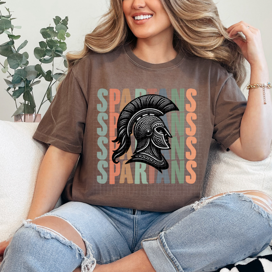 SPARTANS STACKED RHINESTONES - DTF TRANSFER