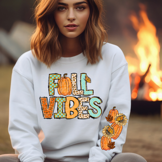 FALL VIBES W/SLEEVE - DTF TRANSFER