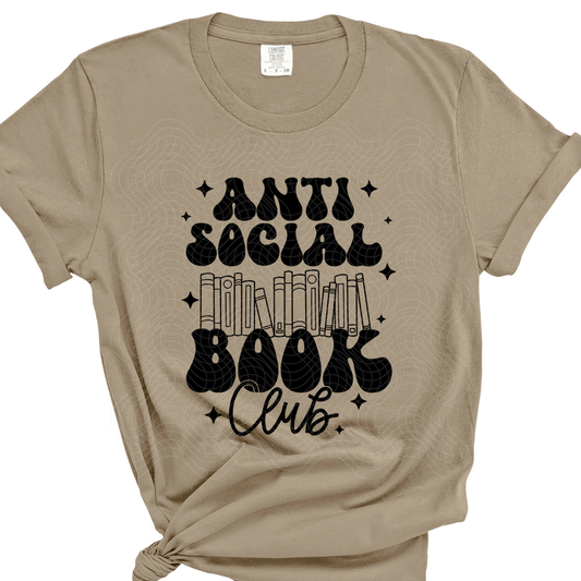 ANTI SOCIAL BOOK CLUB BLK - DTF TRANSFER
