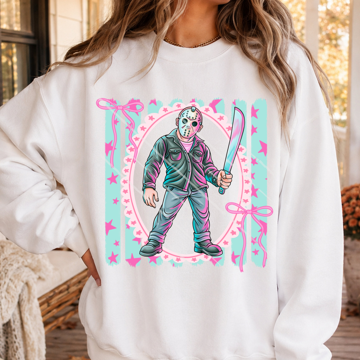 PREPPY BLUE HORROR - DTF TRANSFER