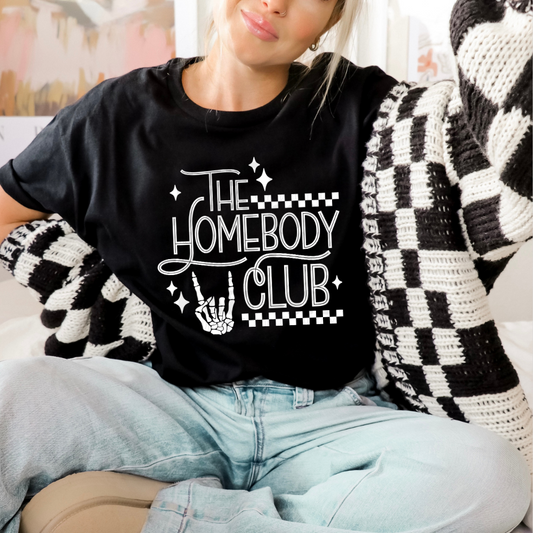 THE HOMEBODY CLUB WHT - DTF TRANSFER