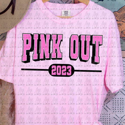 PINK OUT 2023 W/BLACK - DTF TRANSFER