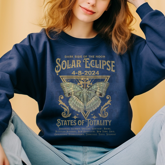 SOLAR ECLIPSE LIGHT FONT  - DTF TRANSFER