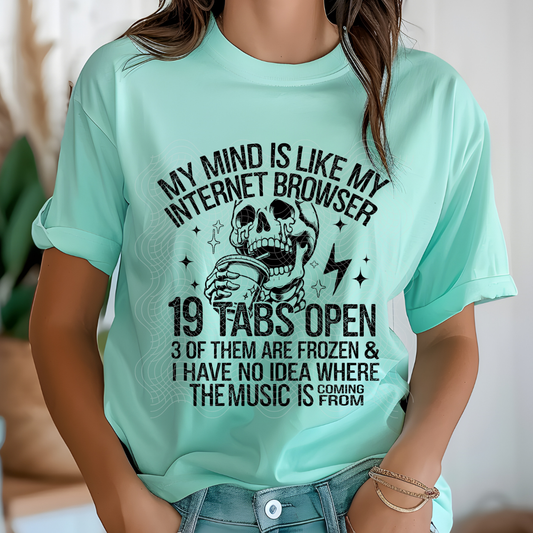 19 TABS OPEN BLK - DTF TRANSFER