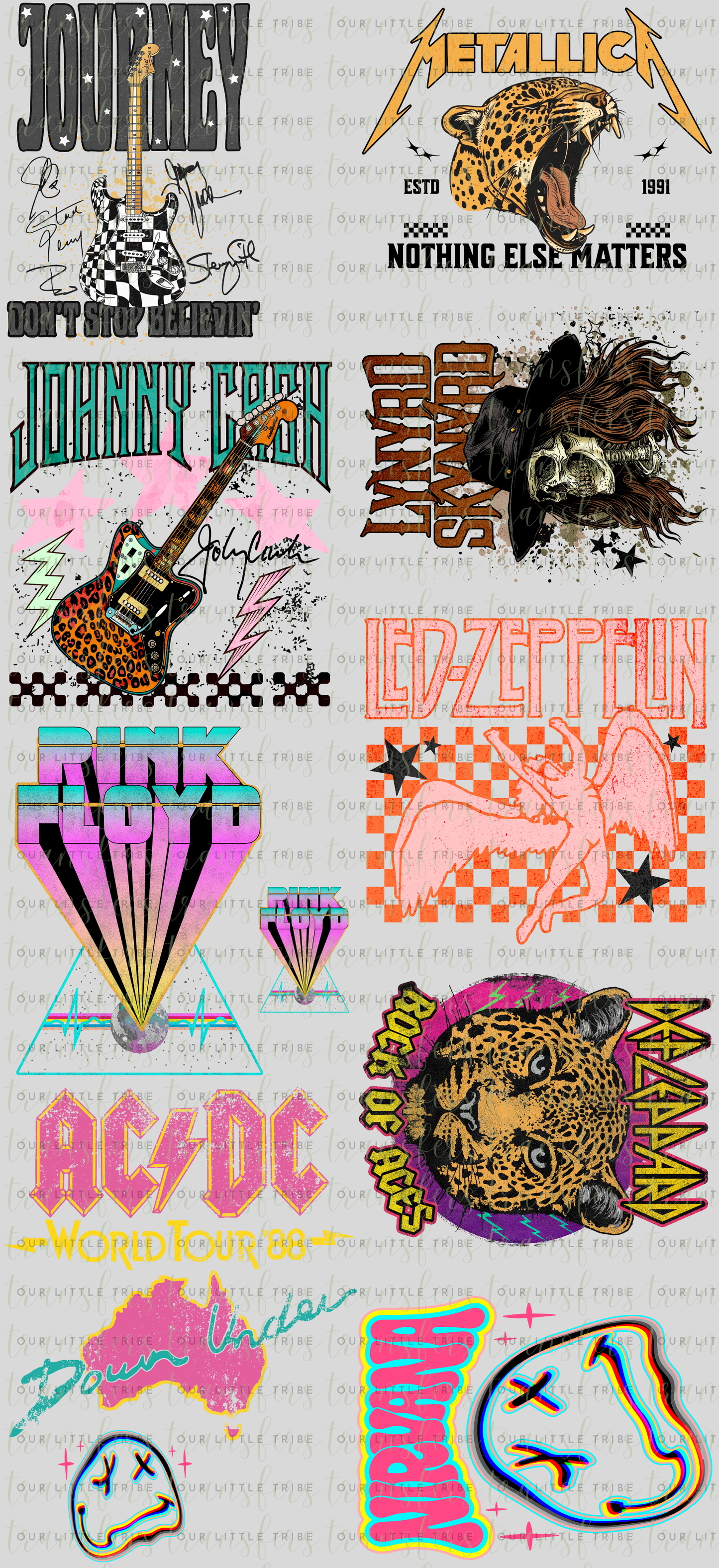 BANDS PREMADE - GANG SHEET 22x48