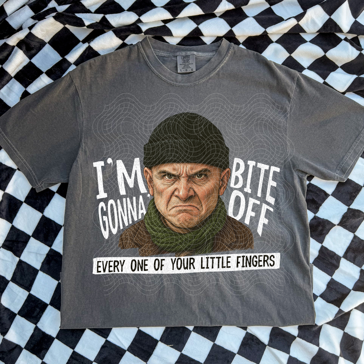 HARRY WHITE TEXT DISTRESSED - DTF TRANSFER