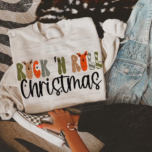 ROCK N ROLL CHRISTMAS - DTF TRANSFER