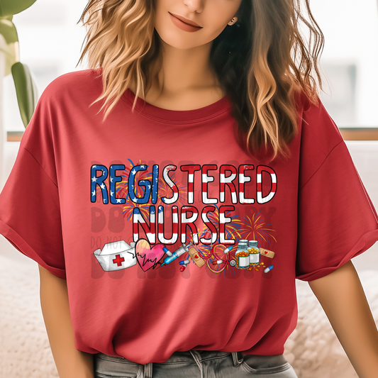 REGISTERED NURSE PATRIOTIC - DTF TRANSFER
