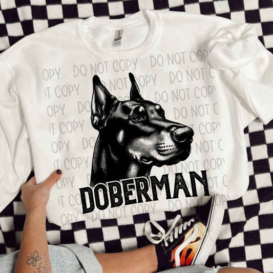 DOBERMAN DOG - DTF TRANSFER