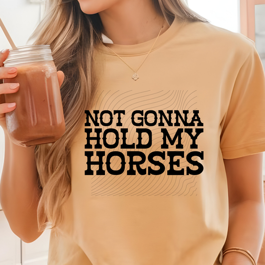 HORSES BLK TEXT - DTF TRANSFER