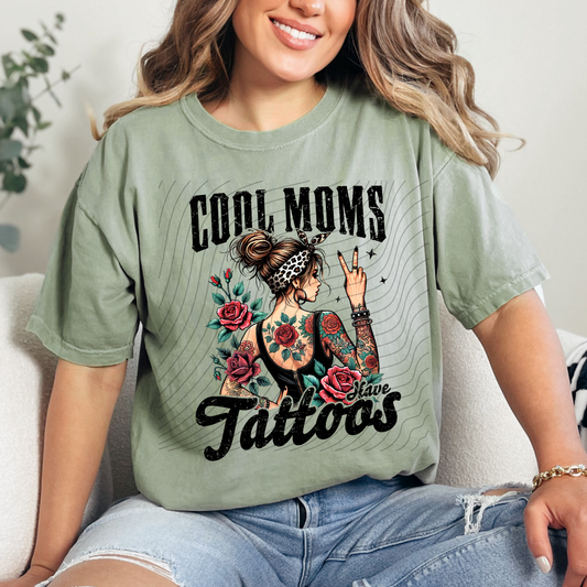 COOL MOMS HAVE TATTOOS - DTF TRANSFER
