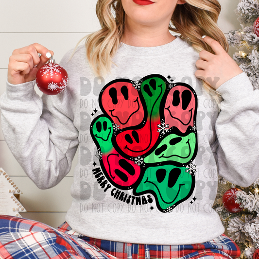 SMILEY CHRISTMAS - DTF TRANSFER