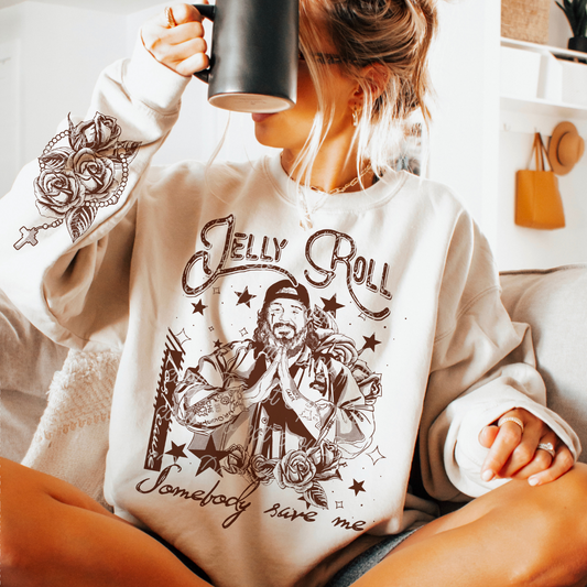 SAVE ME BROWN W/ SLEEVE - DTF TRANSFER