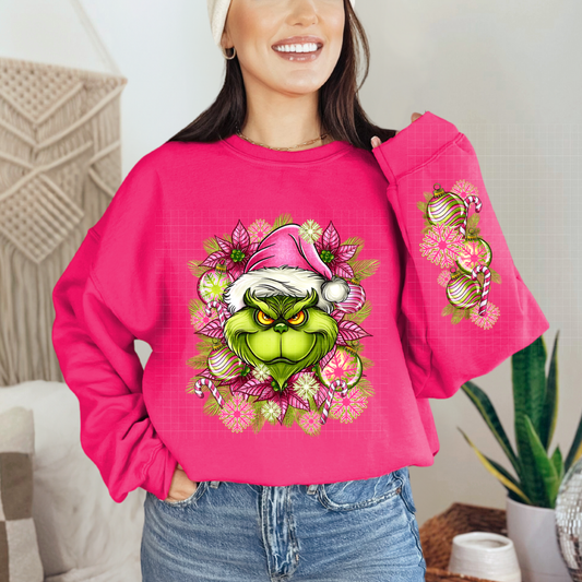 PINK AND GREEN GUY W/ SLEEVE - DTF TRANSFER